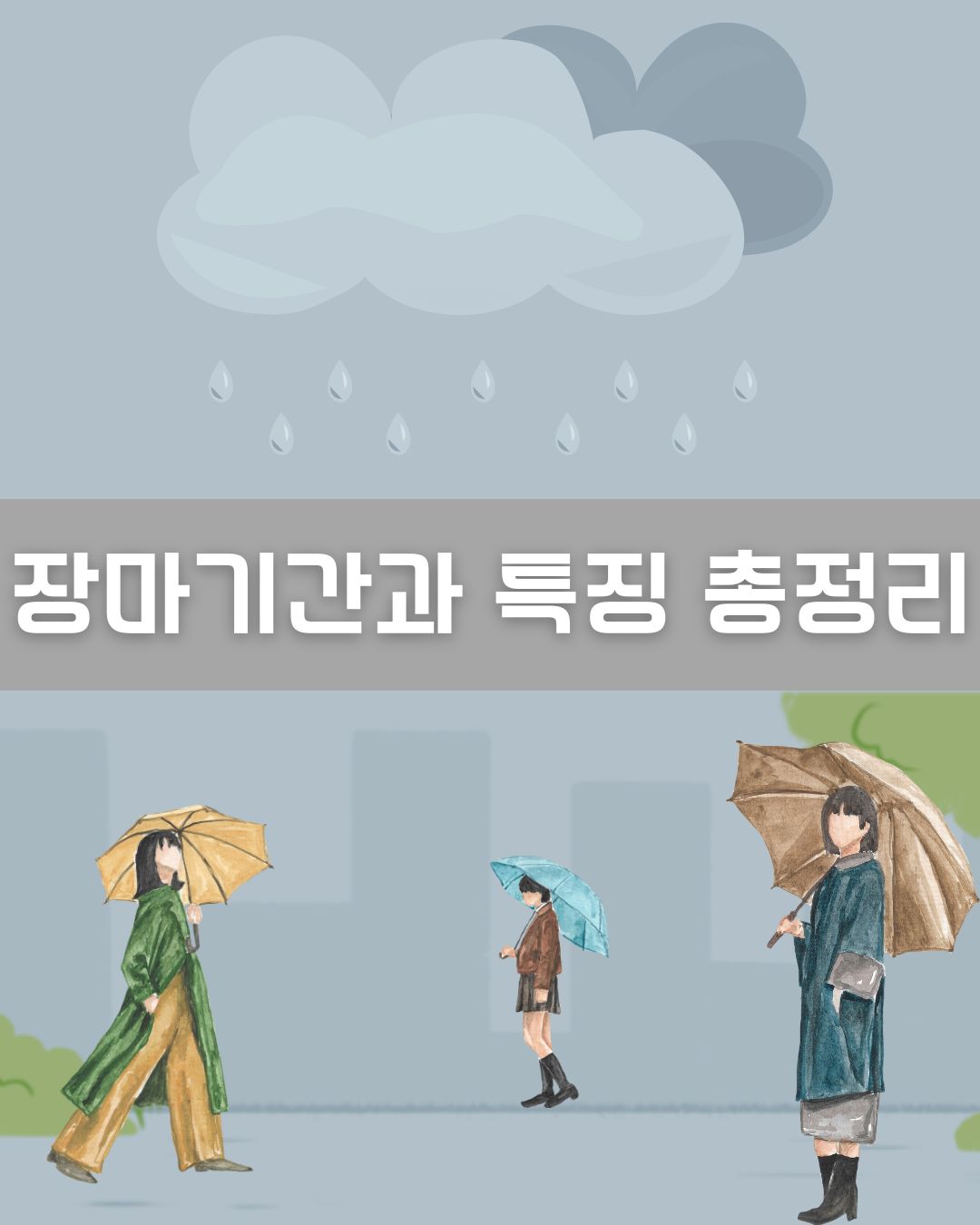 장마기간과 특징 총정리 이미지