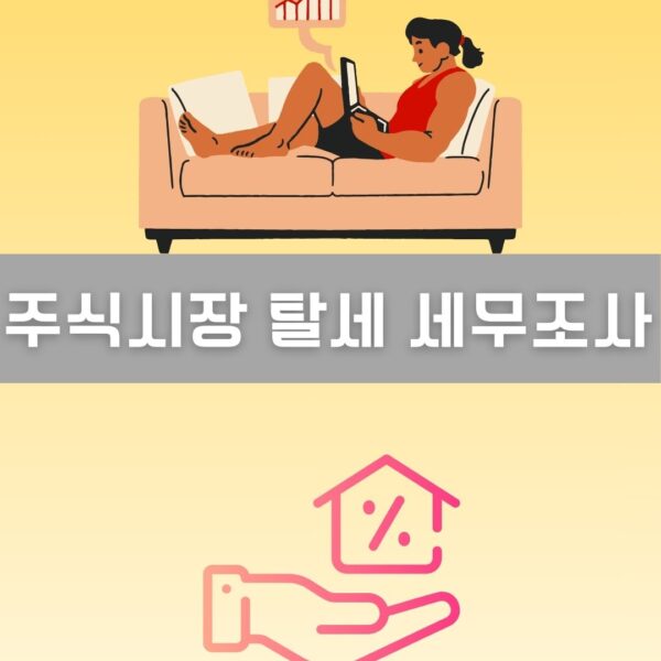 주식시장 탈세 세무조사 이미지