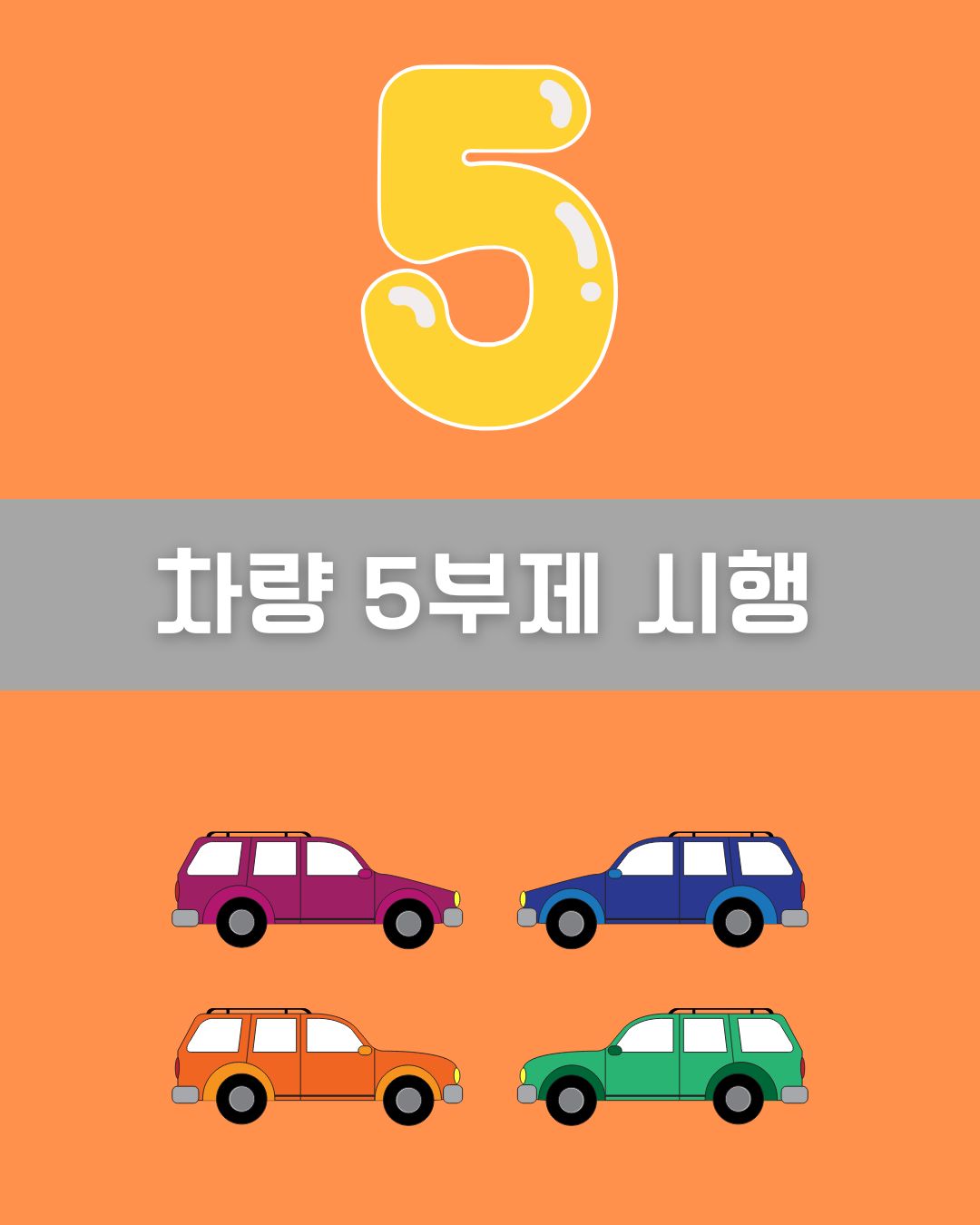 차량 5부제 시행 이미지