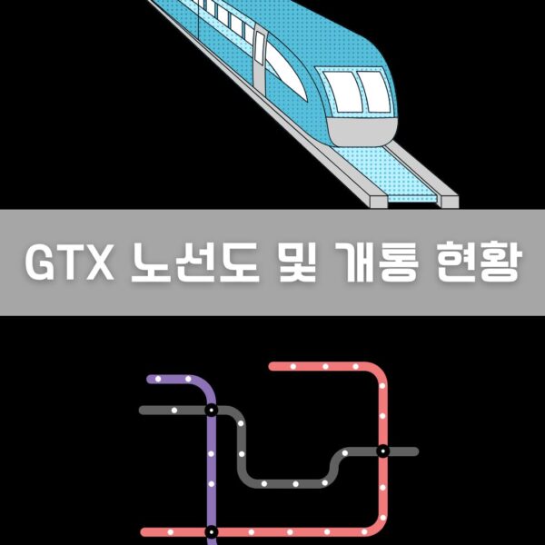 GTX 노선도 및 개통 현황 이미지