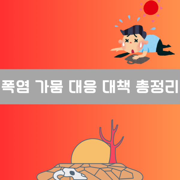 폭염 가뭄 대응 대책 총정리 이미지