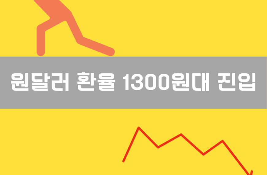 원달러 환율 1300원대 진입 이미지