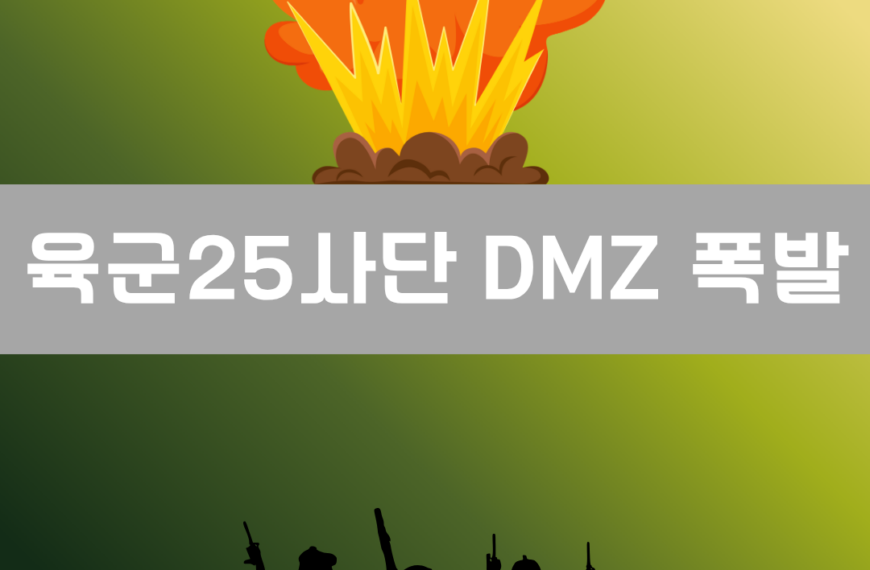 육군 25사단 DMZ 폭발 이미지