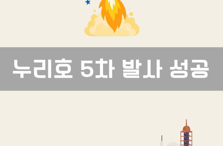 누리호 5차 발사 성공 이미지